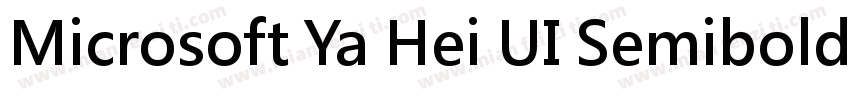 Microsoft Ya Hei UI Semibold字体转换